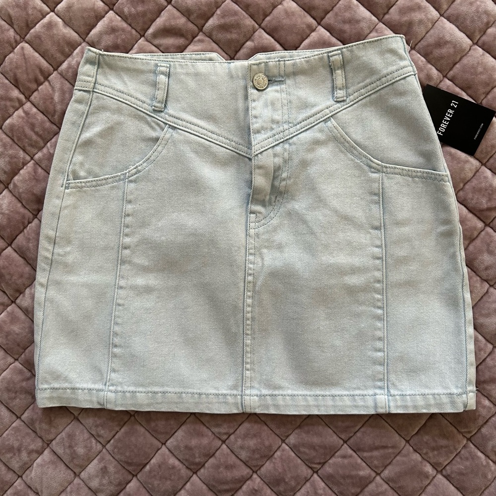 Denim mini skirt